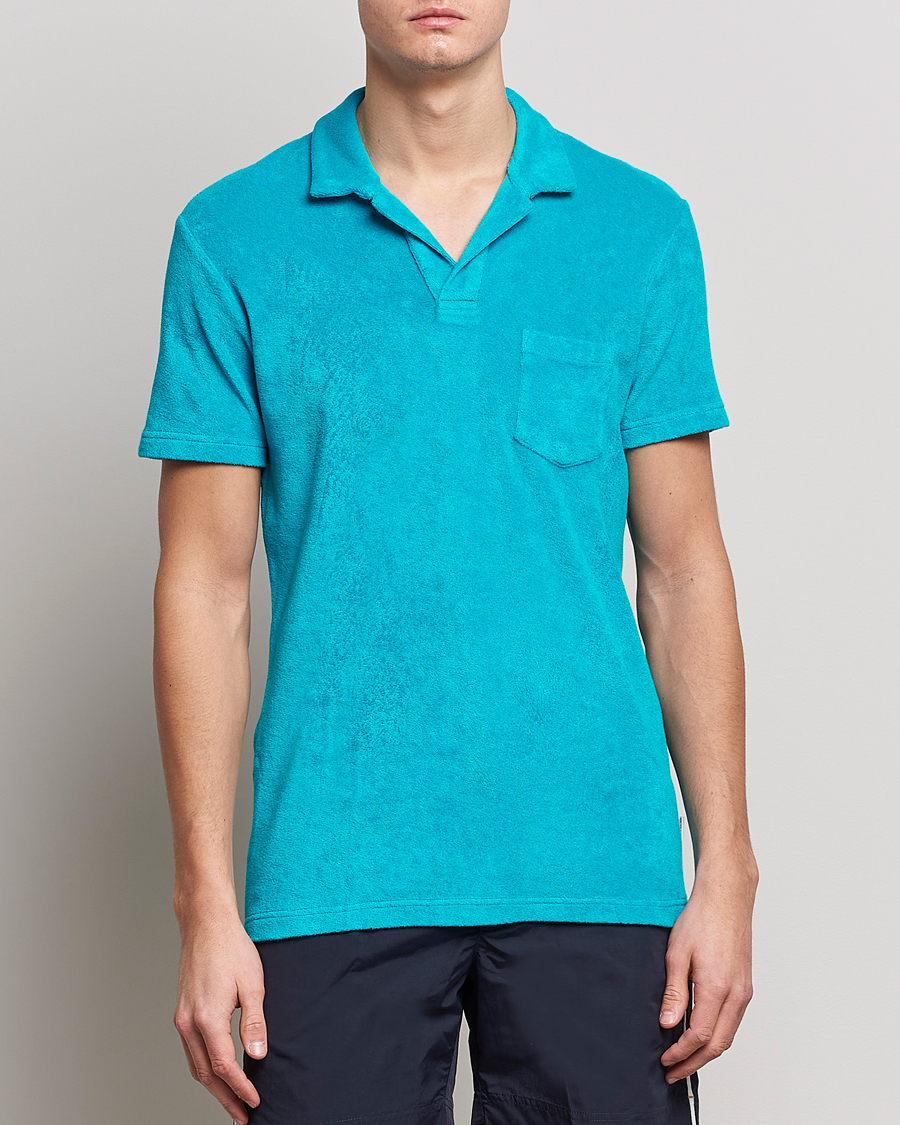 Herren | Poloshirts | Orlebar Brown | Terry Polo Crystal Sea