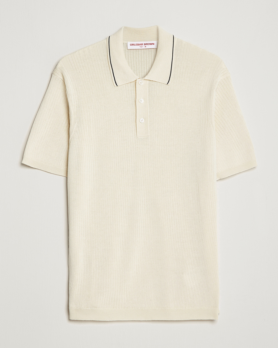 Herren | Poloshirts | Orlebar Brown | Maranon Organic Cotton Rib Tipping Polo Sea Mist