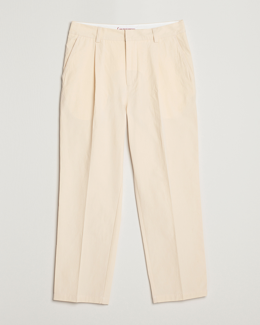 Herren | Hosen | Orlebar Brown | Beckworth Pleated Cotton Trousers Pebble