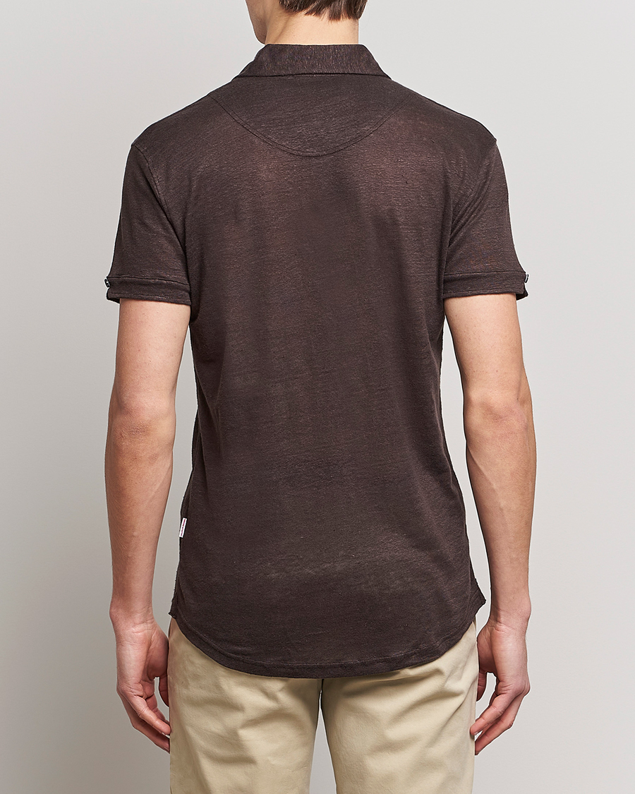 Herren | Poloshirts | Orlebar Brown | Sebastian Linen Polo Truffle