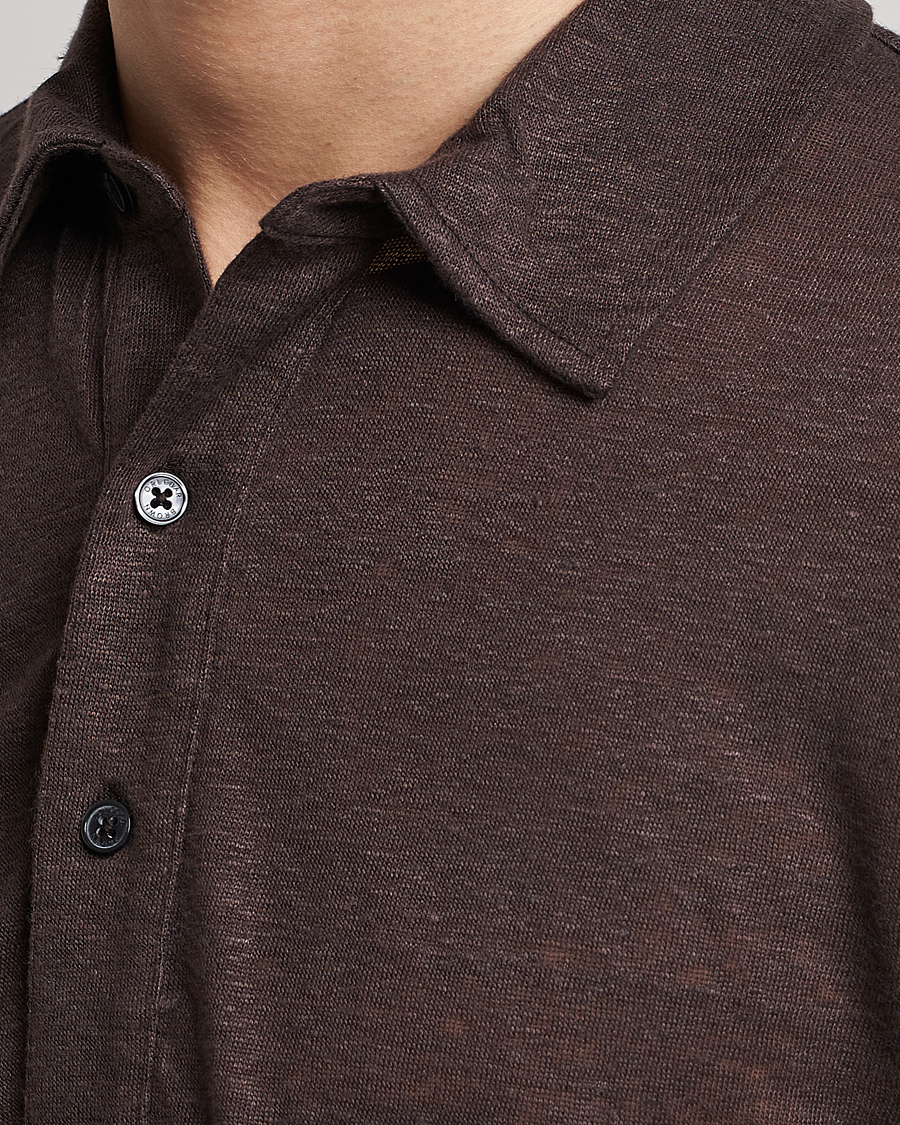 Herren | Poloshirts | Orlebar Brown | Sebastian Linen Polo Truffle