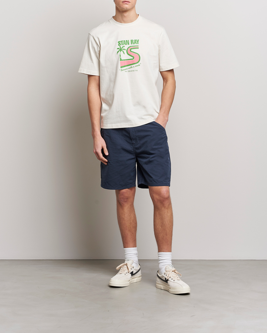 Herren | T-Shirts | Stan Ray | Printed Crew Neck T-Shirt Natural