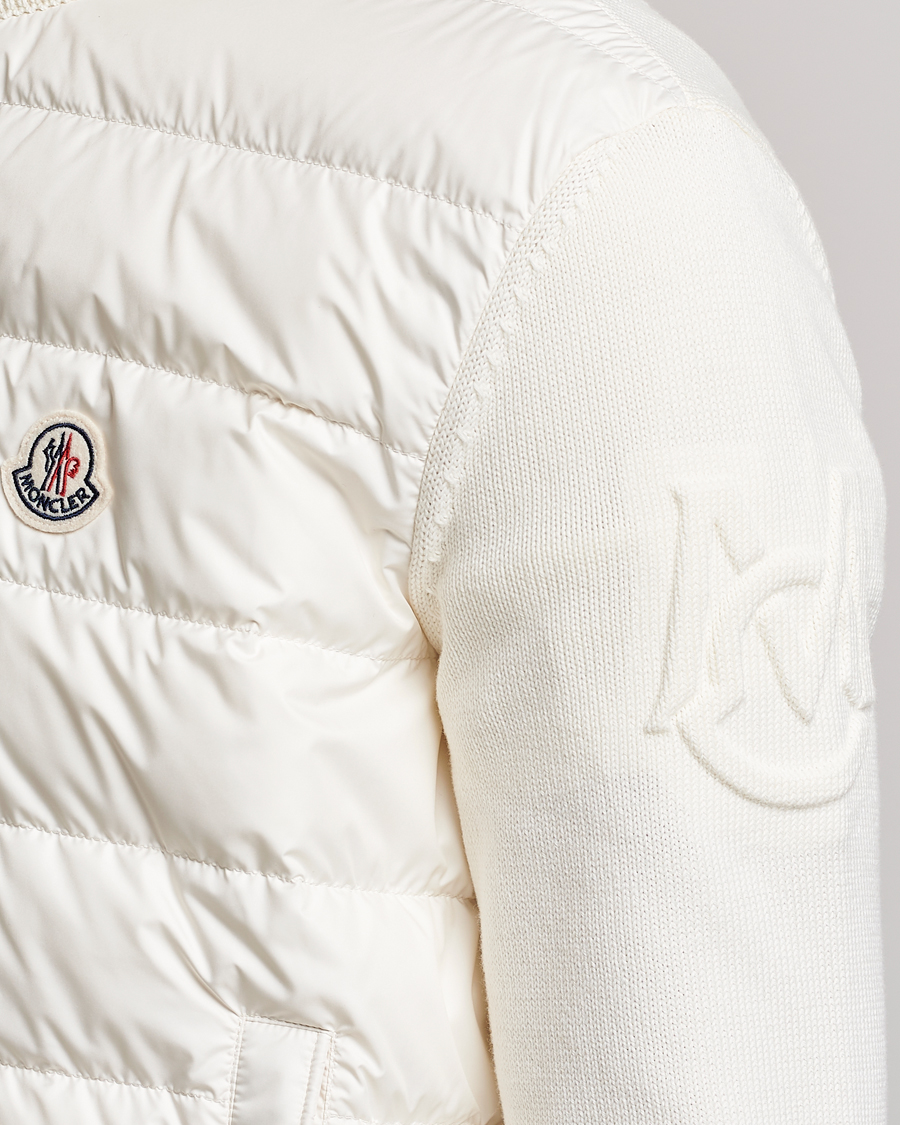 Herren | Pullover | Moncler | Zip Padded Cardigan Off White