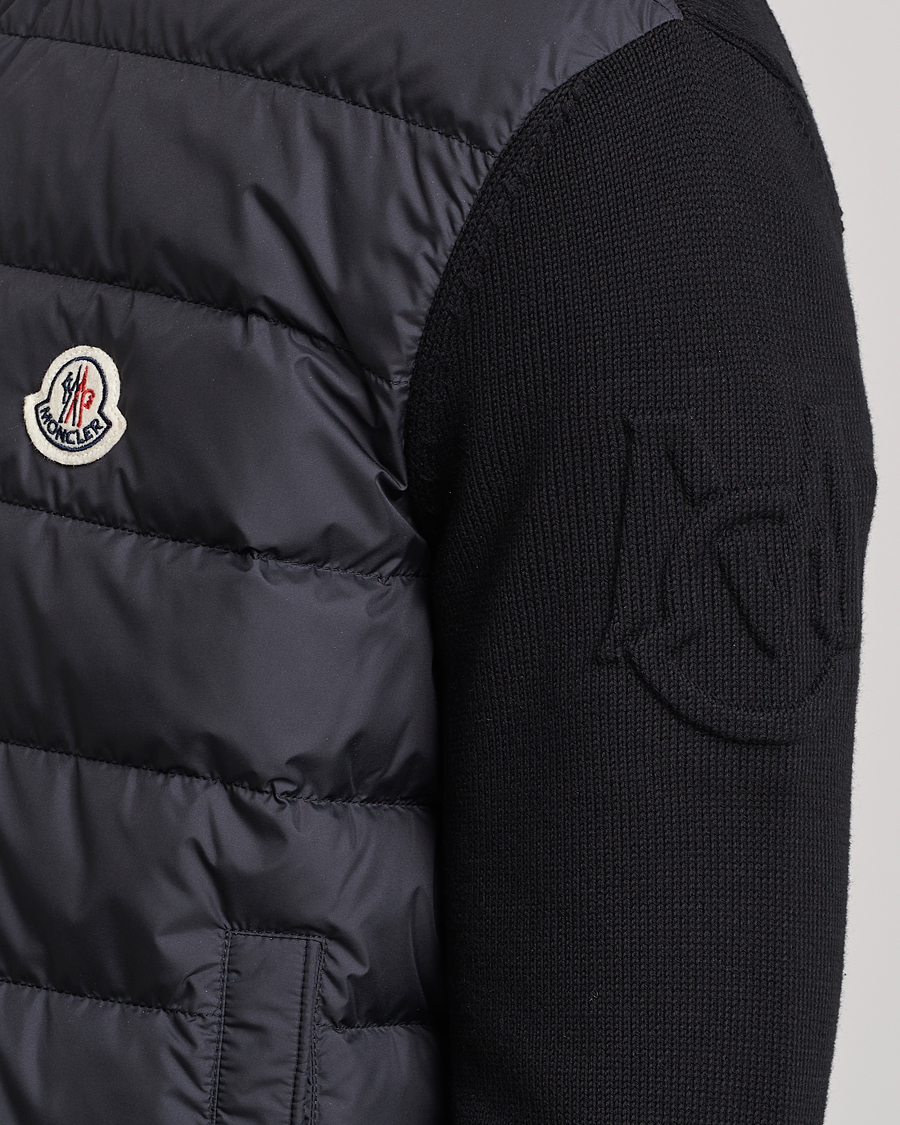 Herren | Pullover | Moncler | Zip Padded Cardigan Black