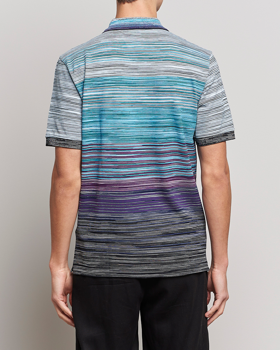 Herren | Poloshirts | Missoni | Short Sleeve Space Dye Polo Navy/Violet