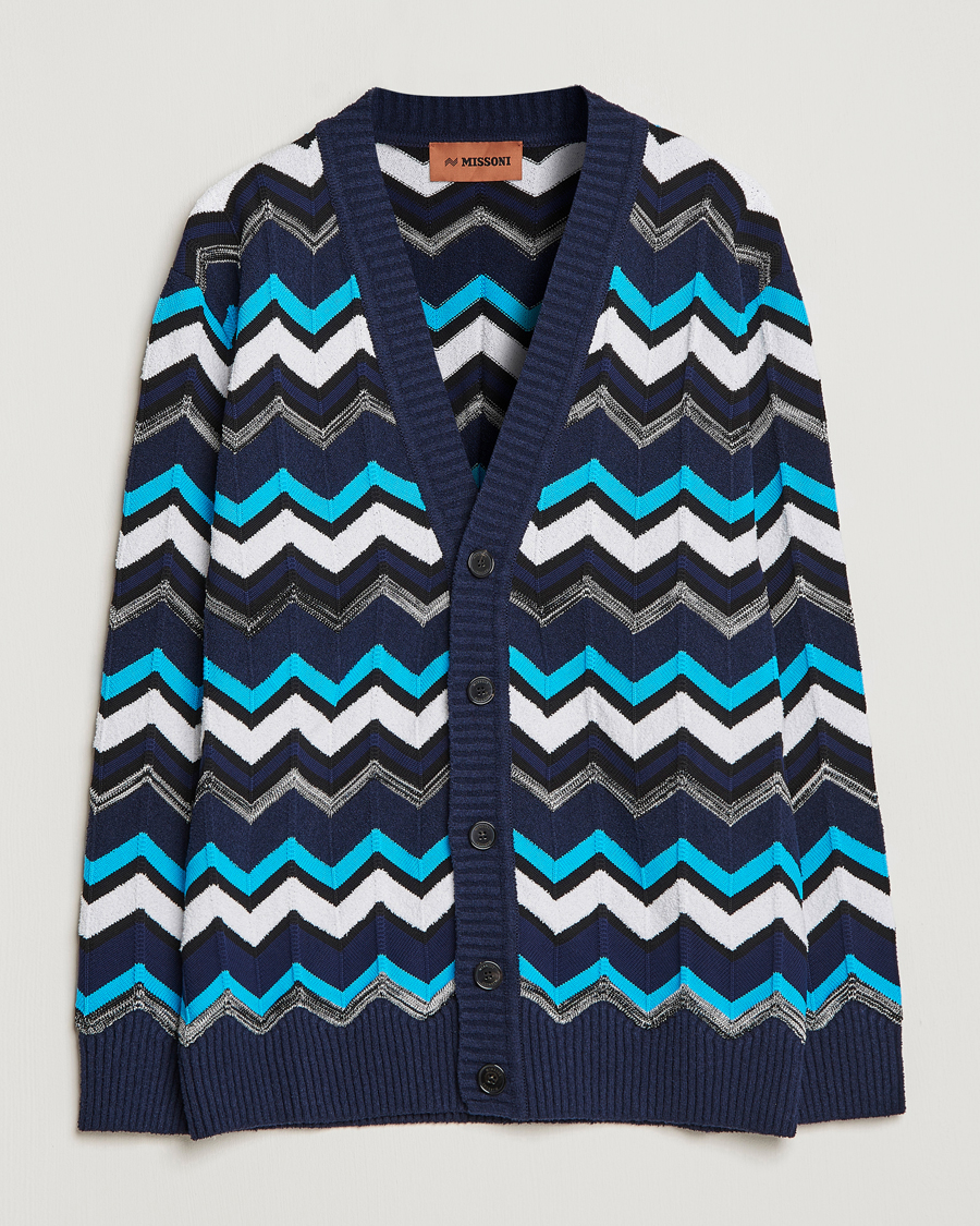 Herren | Pullover | Missoni | Maxi Cardigan Navy/White