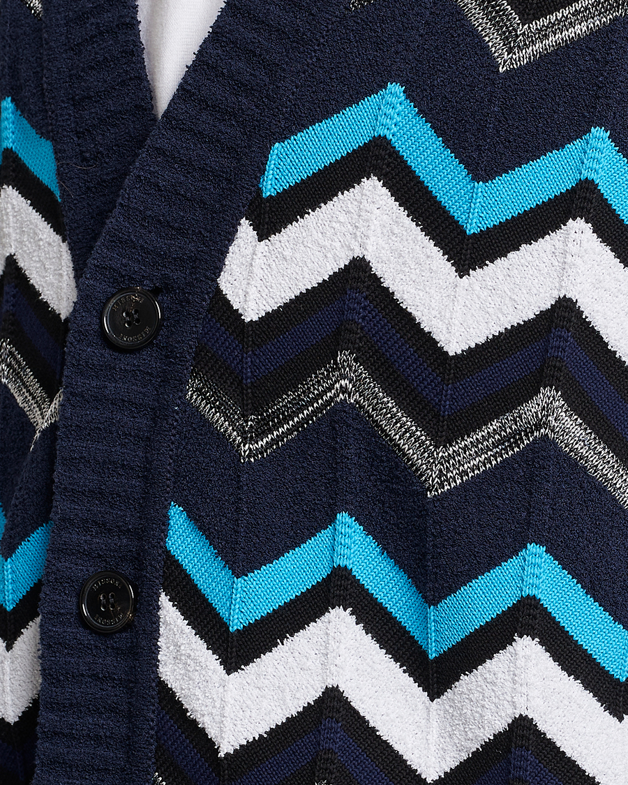 Herren | Pullover | Missoni | Maxi Cardigan Navy/White