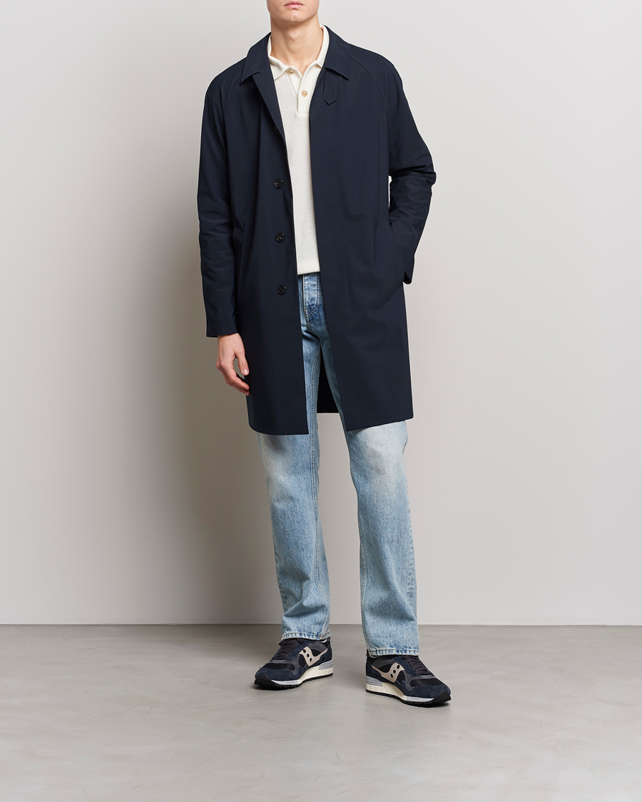 Herren | Jacken | Harris Wharf London | Light Technic Balmacaan Coat Dark Blue