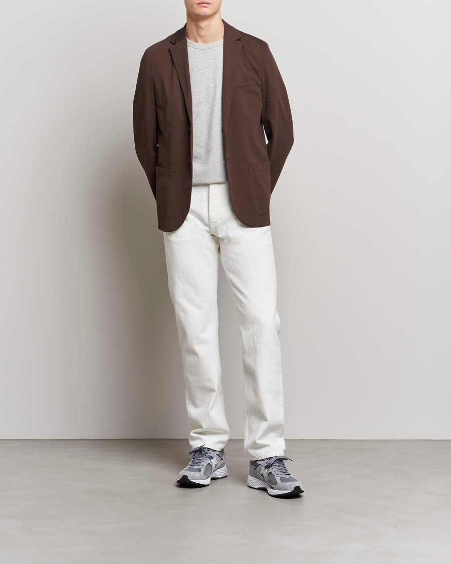 Herren | Sakkos | Harris Wharf London | Coolmax Seersucker Blazer Brown