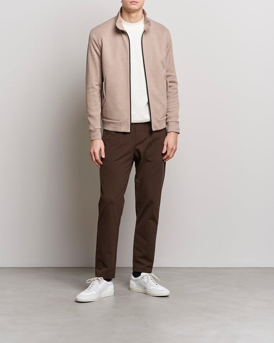 Herren | Hosen | Harris Wharf London | Coolmax Seersucker Trouser Brown