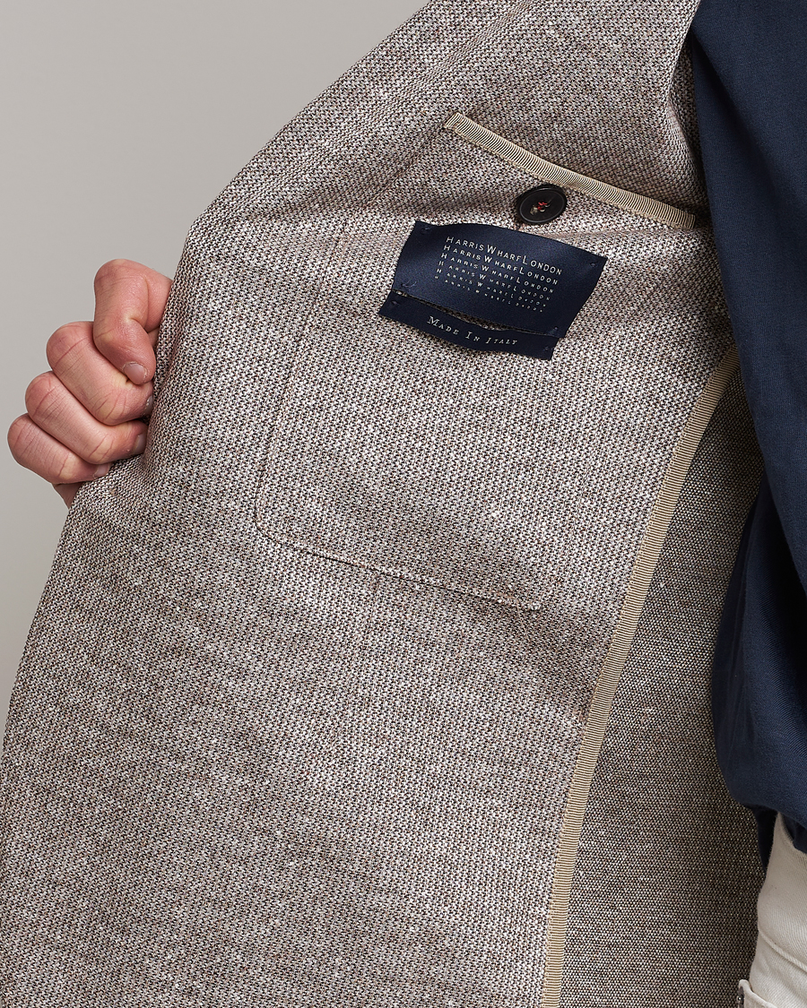 Herren | Sakkos | Harris Wharf London | Linen Blend Blazer Tobacco