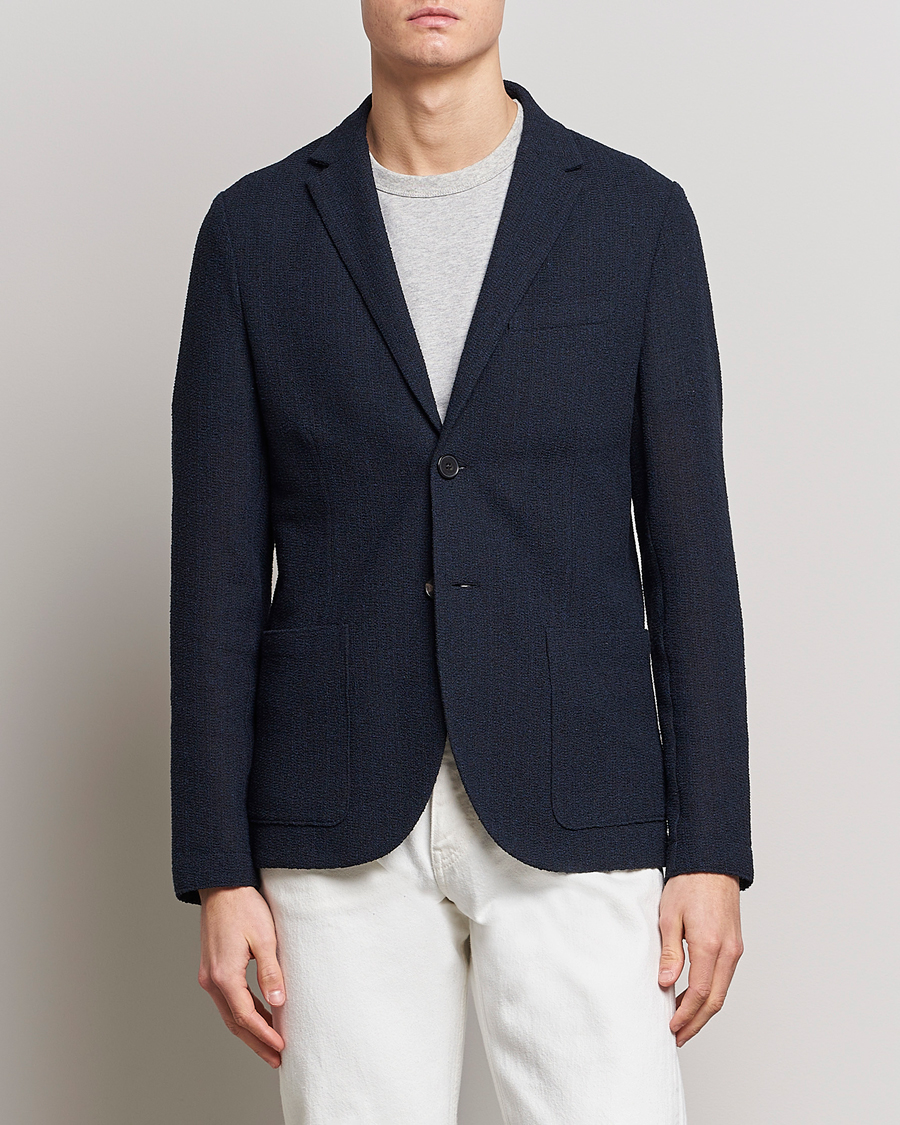 Herren | Kleidung | Harris Wharf London | Cotton Frisè Blazer Blue/Black