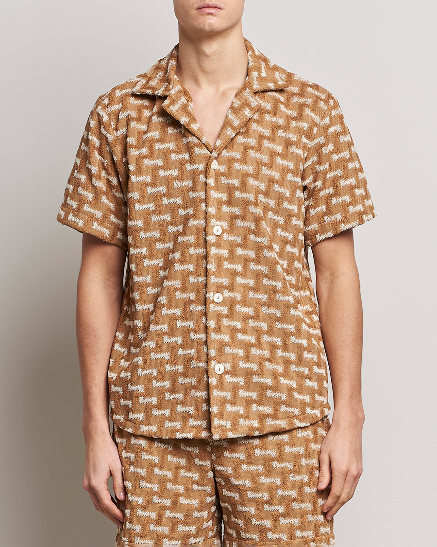 Herren | Hemden | OAS | Terry Cuba Short Sleeve Shirt Camel