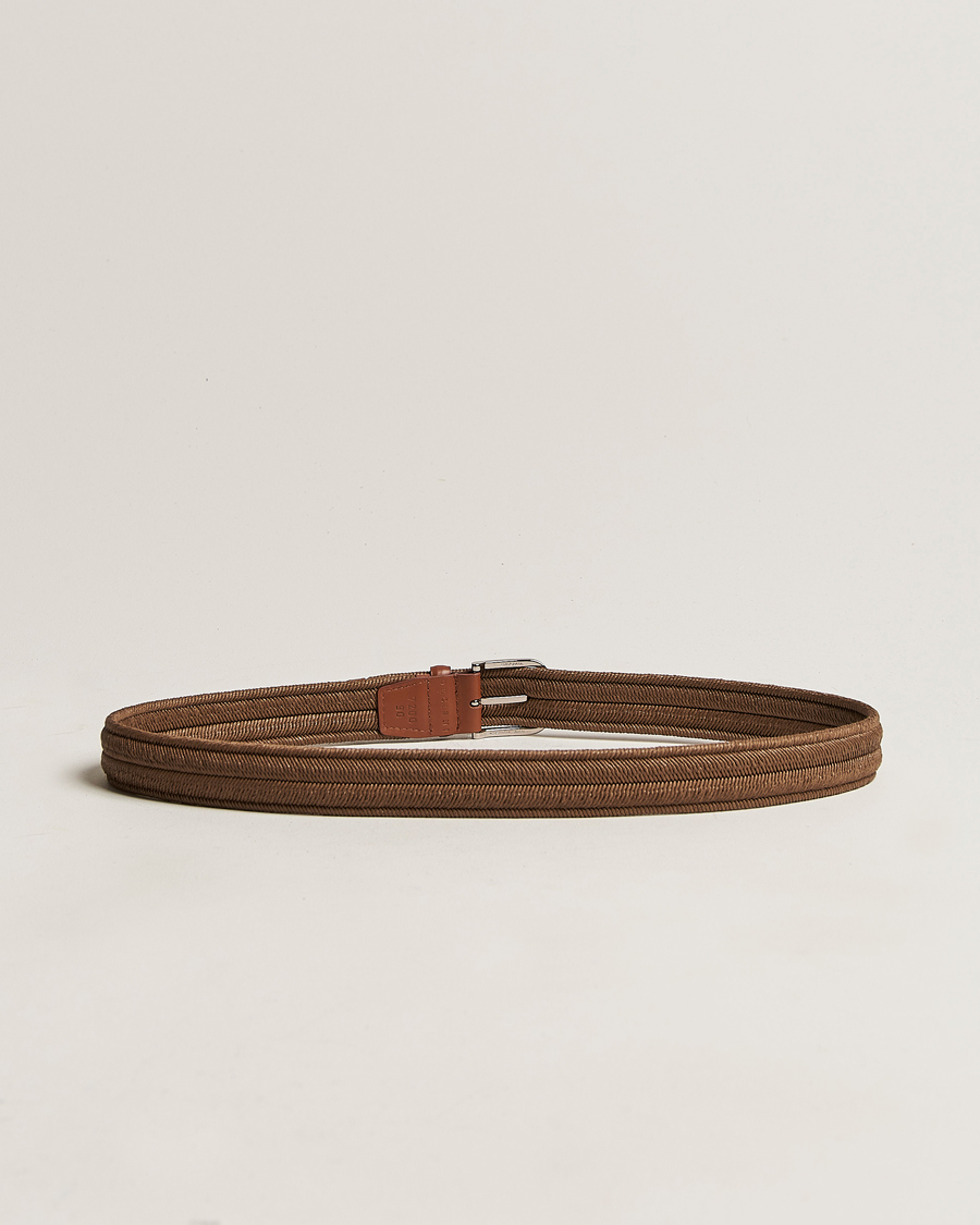 Herren | Orciani Elasticated Belt 3,5 cm Cognac | Orciani | Elasticated Belt 3,5 cm Cognac