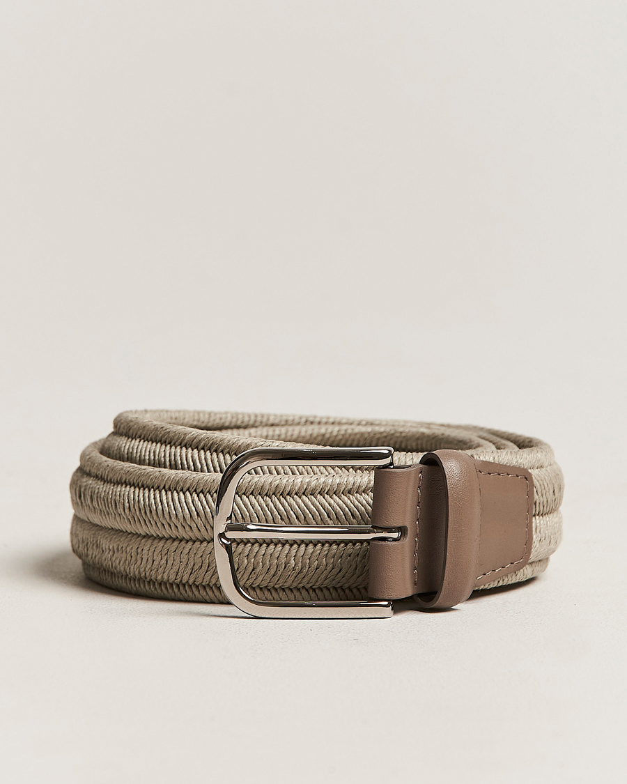 Herren | Orciani Elasticated Belt 3,5 cm Grey | Orciani | Elasticated Belt 3,5 cm Grey