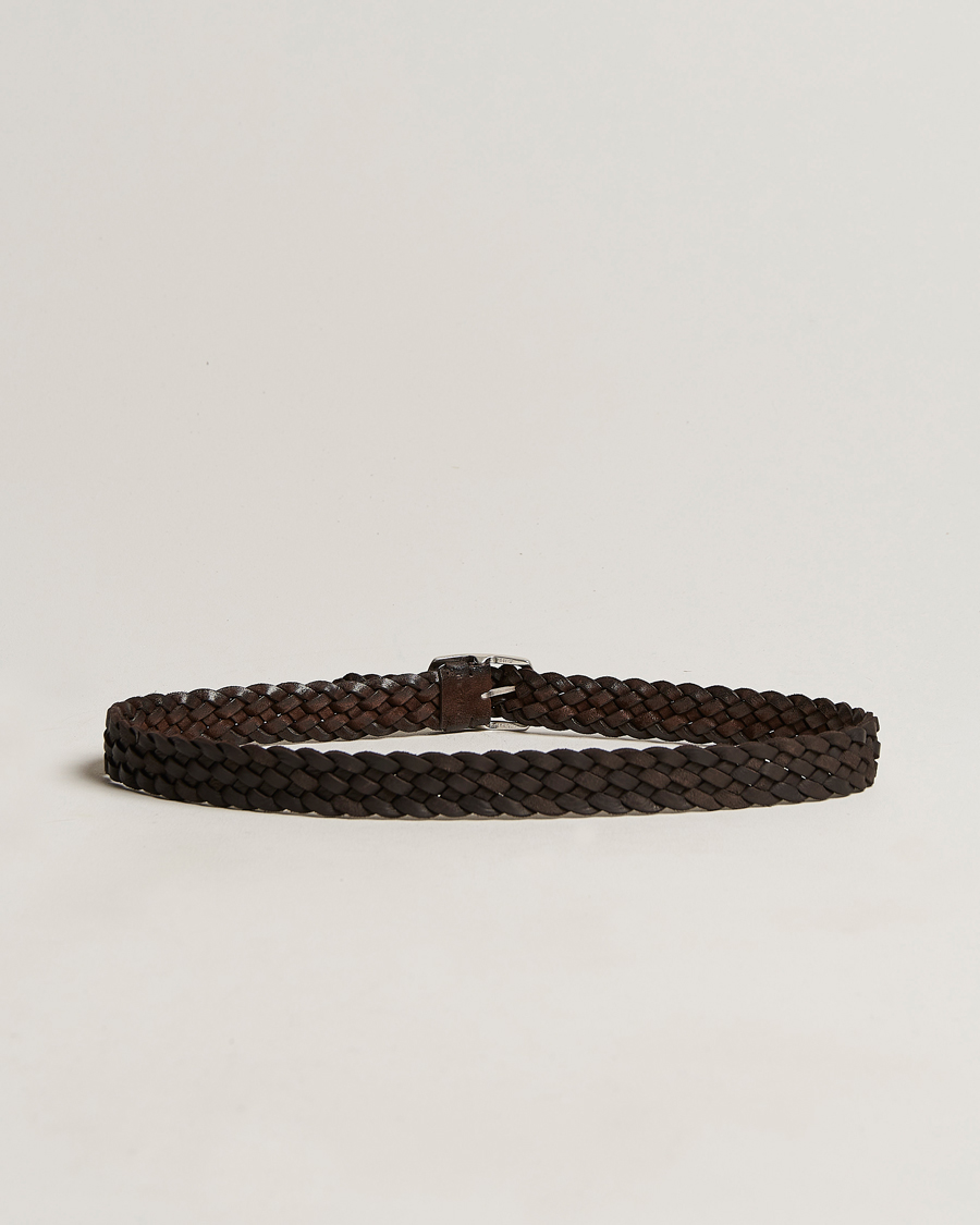 Herren | Orciani Double Sided Suede Belt Dark Brown | Orciani | Double Sided Suede Belt Dark Brown