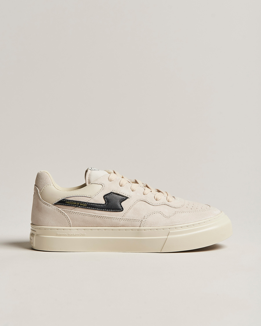Herren | Stepney Workers Club Pearl S-Strike Suede Sneaker Ecru/Black | Stepney Workers Club | Pearl S-Strike Suede Sneaker Ecru/Black