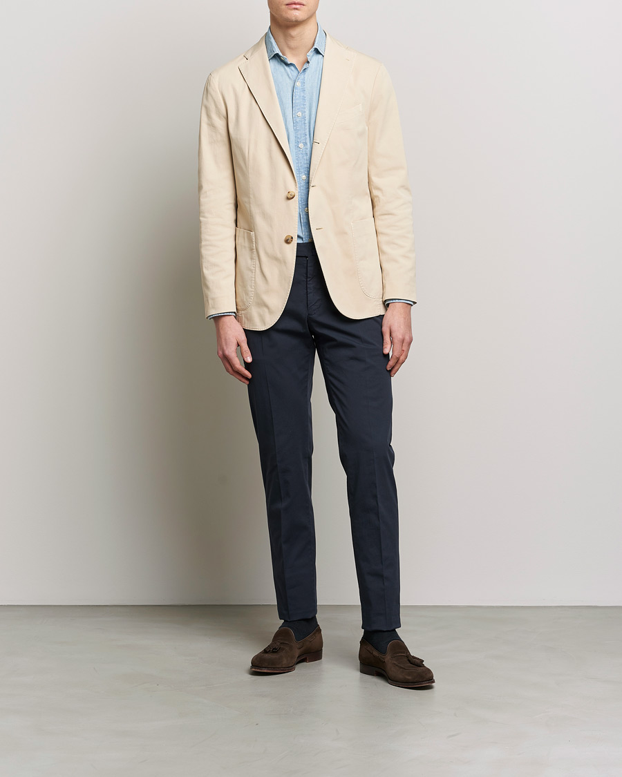 Herren | Sakkos | Boglioli | K Jacket Cotton Stretch Blazer Light Beige