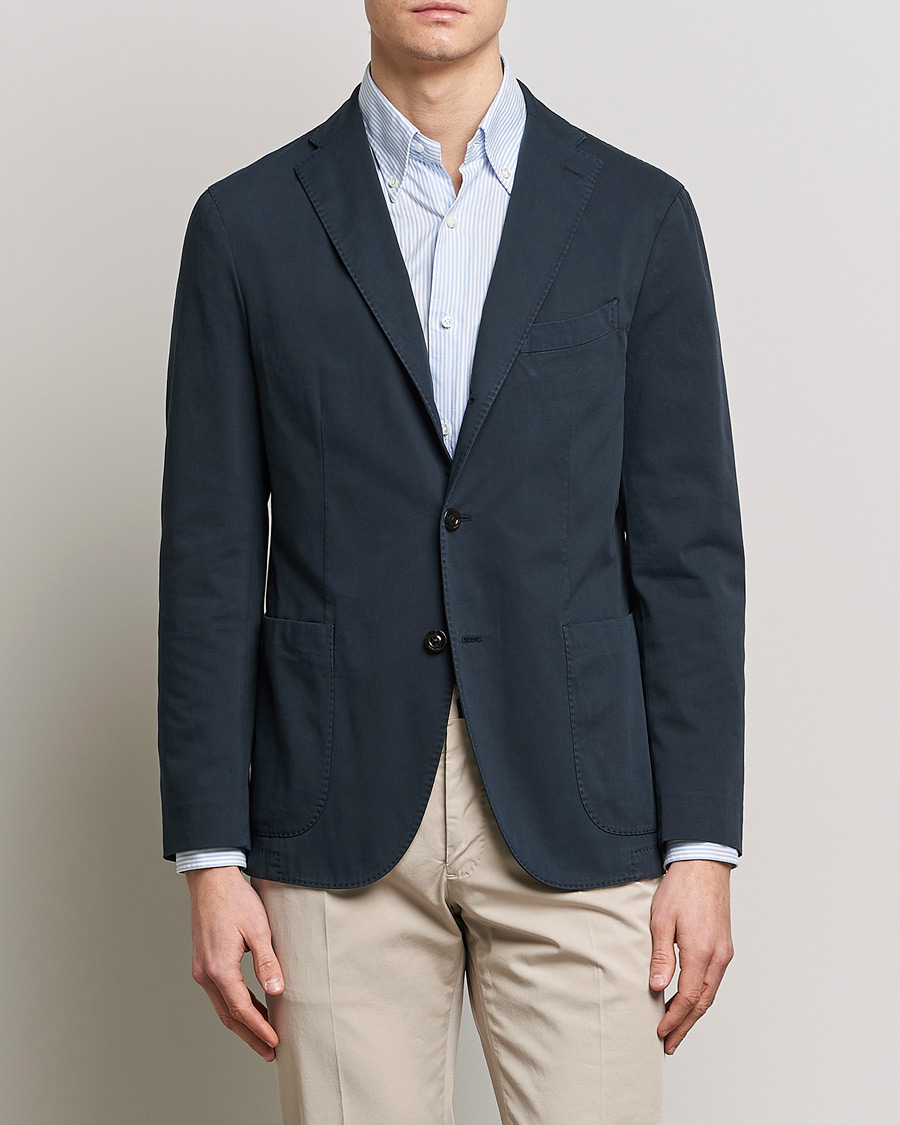 Herren | Sakkos | Boglioli | K Jacket Cotton Stretch Blazer Navy