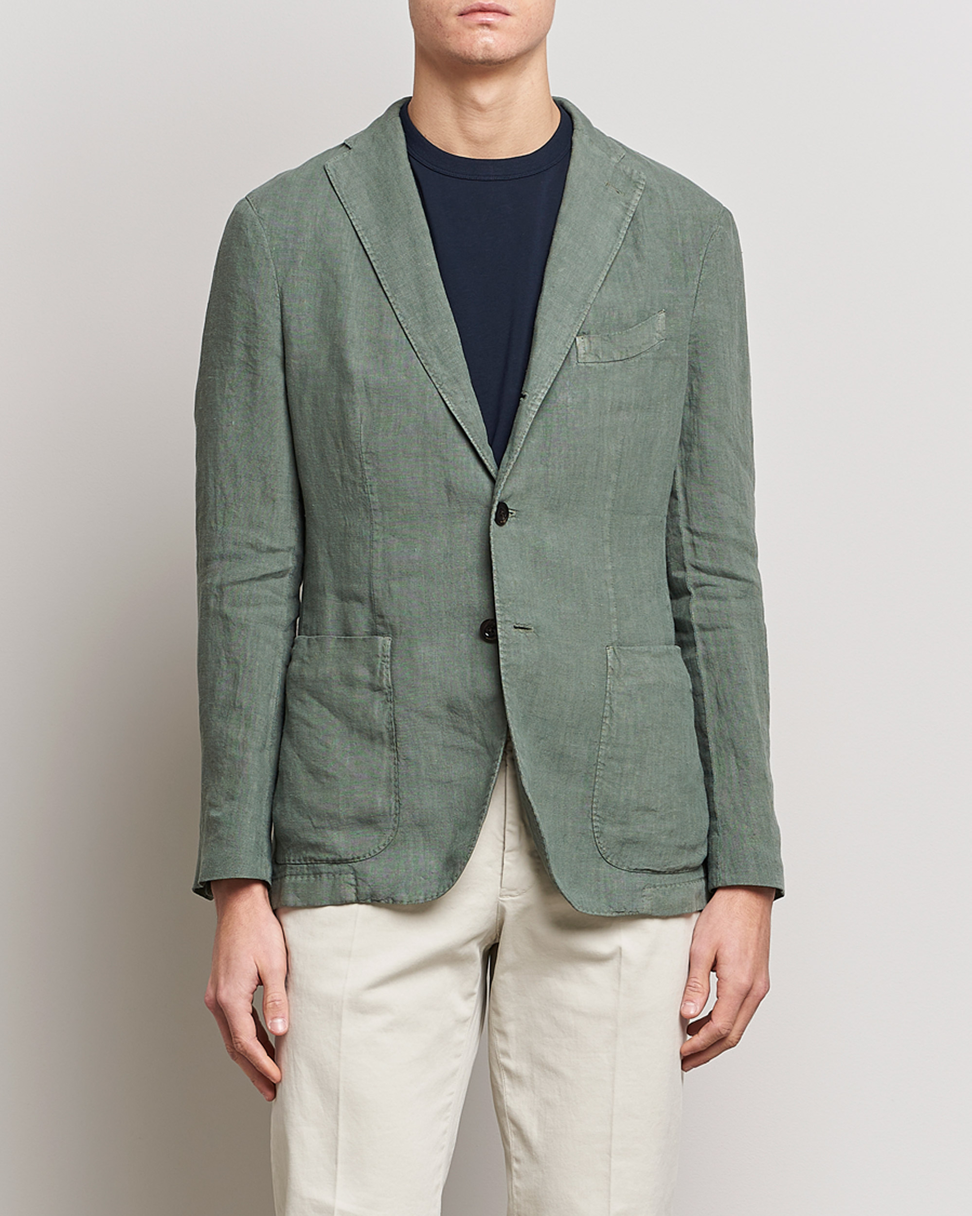 Herren | Sakkos | Boglioli | K Jacket Linen Blazer Sage Green