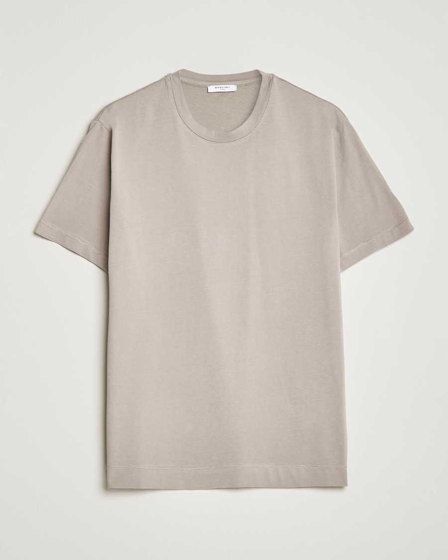 Herren | T-Shirts | Boglioli | Short Sleeve T-Shirt Washed Grey