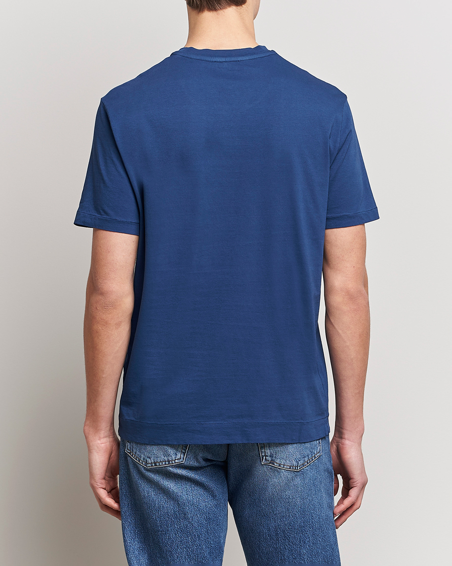 Herren | T-Shirts | Boglioli | Short Sleeve T-Shirt Washed Navy