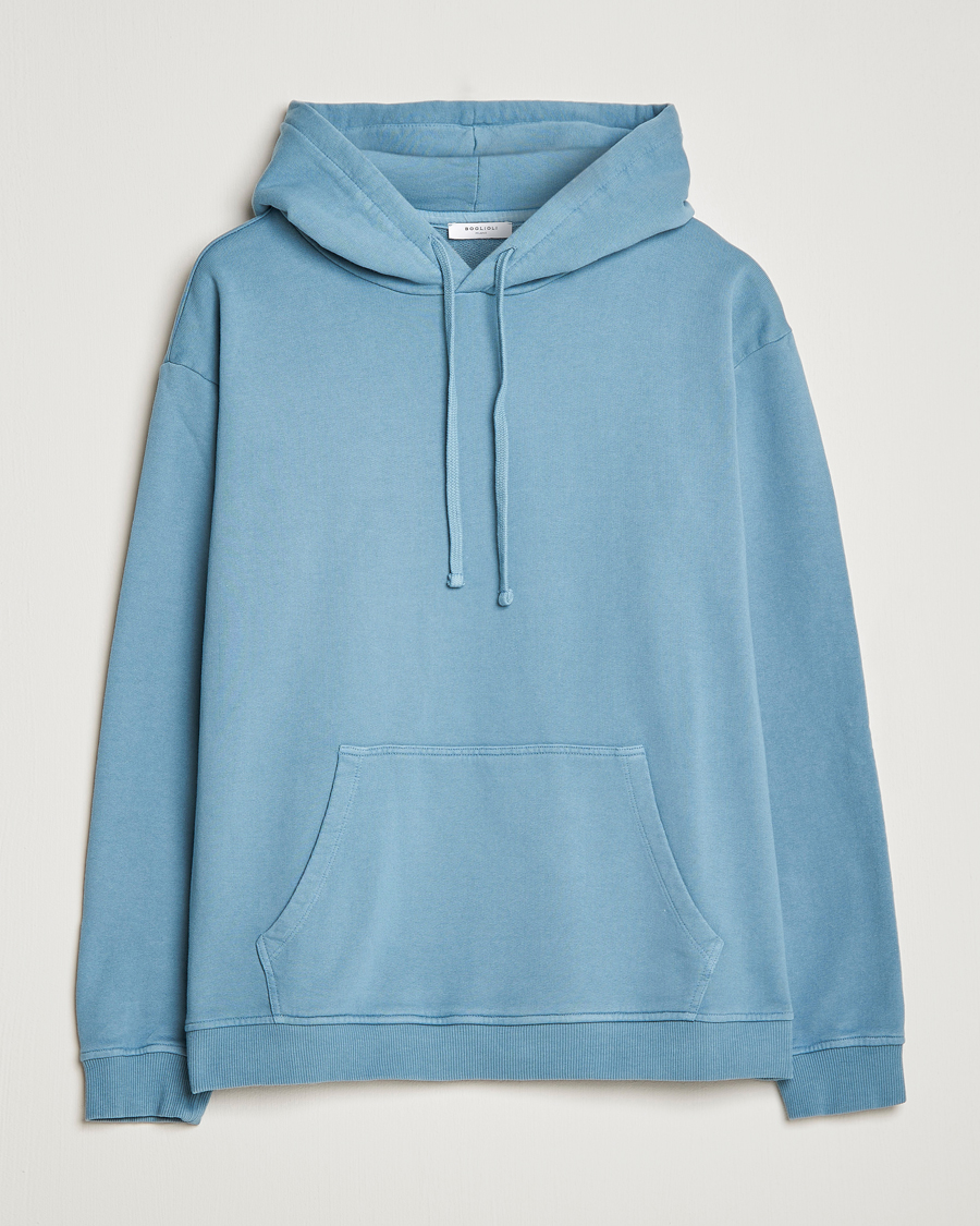 Herren | Pullover | Boglioli | Hooded Sweater Dusty Blue