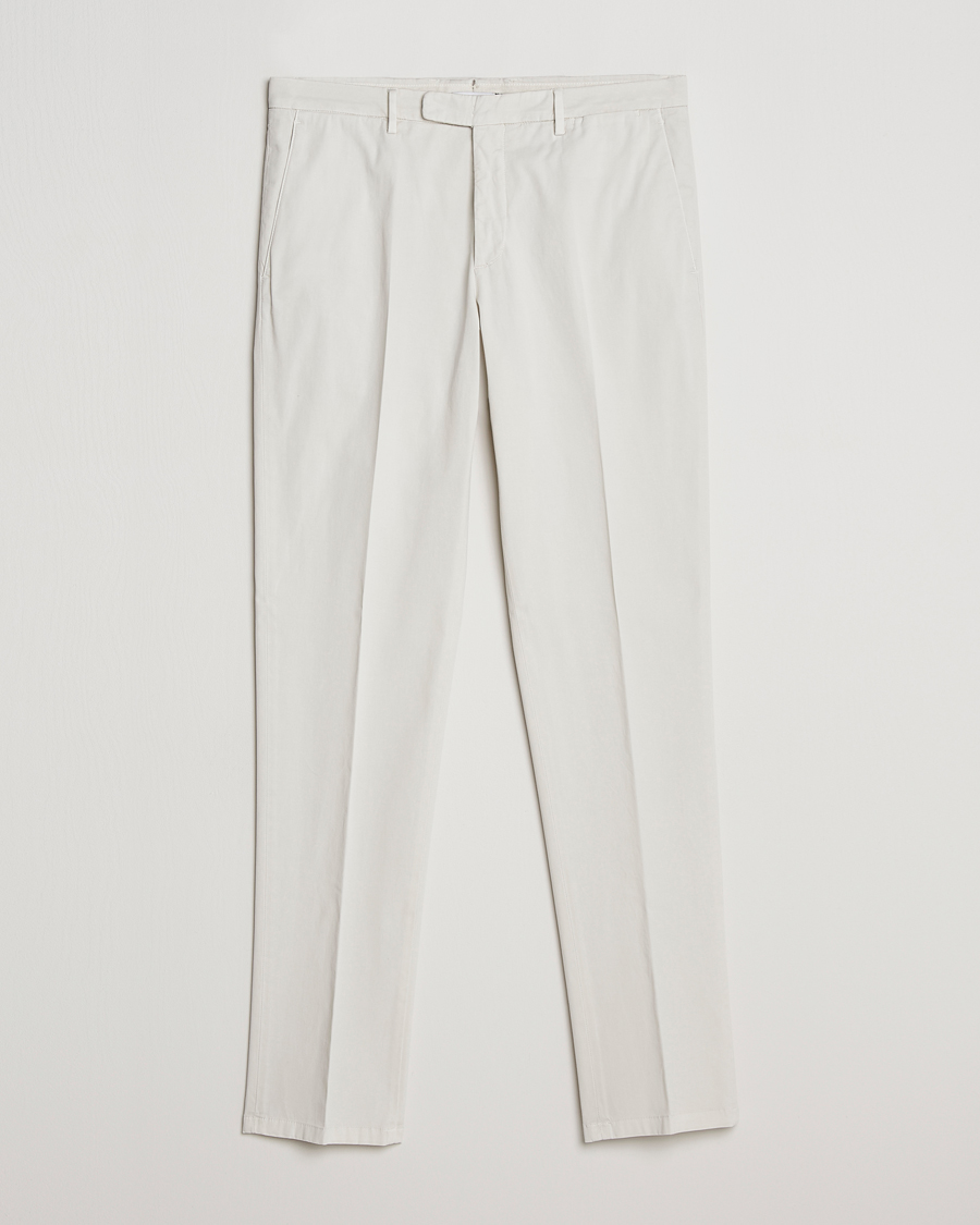 Herren | Hosen | Boglioli | Cotton Stretch Chinos Off White