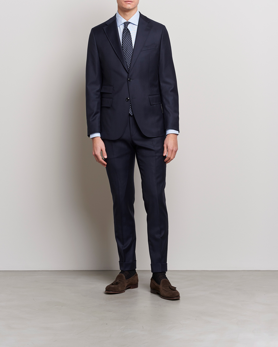 Herren | Hemden | Mazzarelli | Soft Cotton Microweave Shirt Light Blue