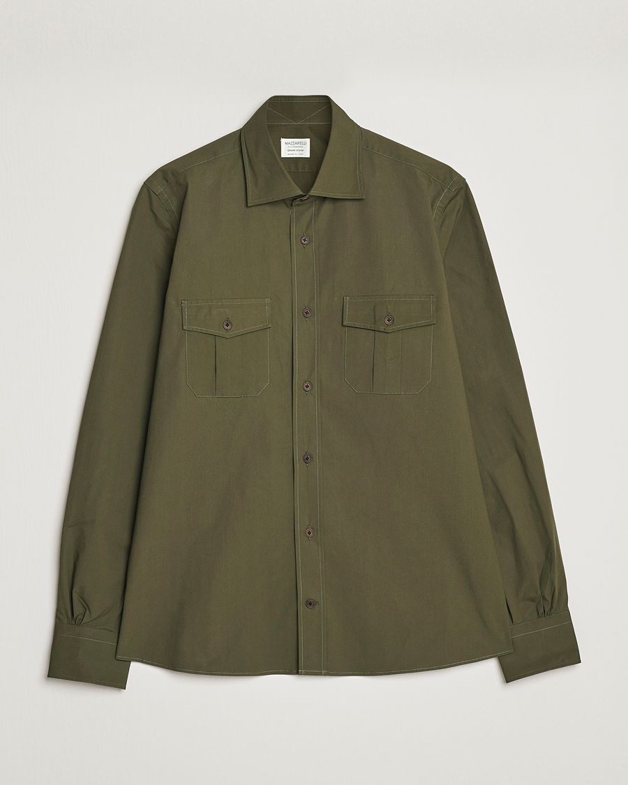 Herren | Hemden | Mazzarelli | Safari Overshirt Olive