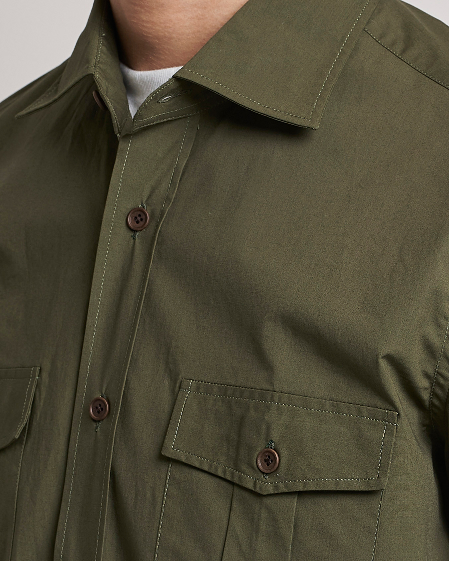 Herren | Hemden | Mazzarelli | Safari Overshirt Olive