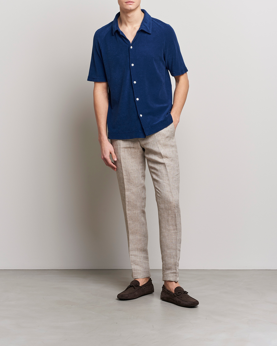 Herren | Poloshirts | Massimo Alba | Terry Polo Shirt Navy