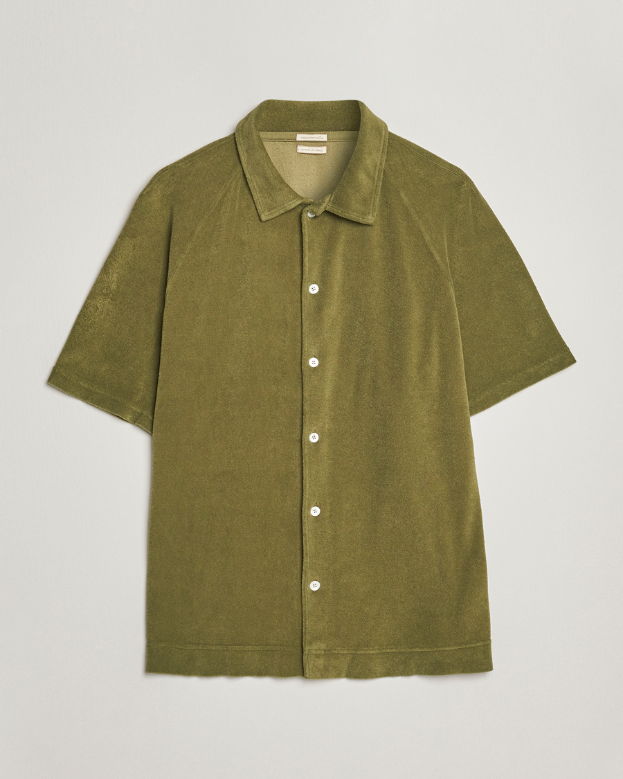 Herren | Poloshirts | Massimo Alba | Terry Polo Shirt Green Desert