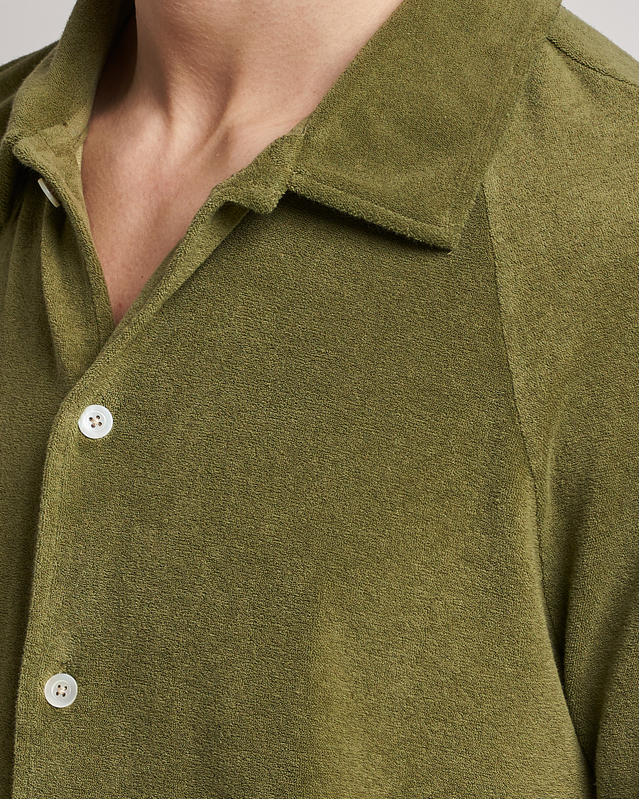 Herren | Poloshirts | Massimo Alba | Terry Polo Shirt Green Desert