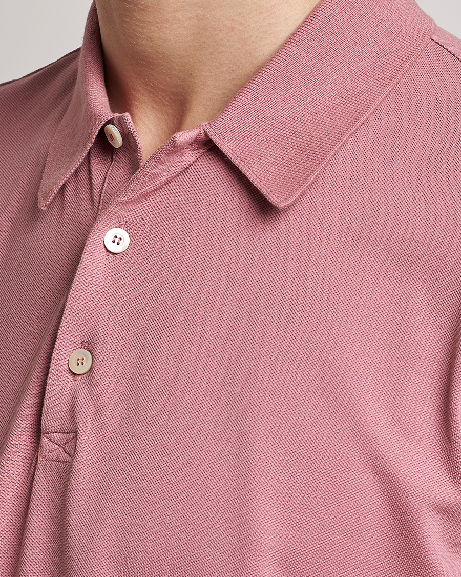 Herren | Poloshirts | Piacenza Cashmere | Portofino Short Sleeve Polo Rosa
