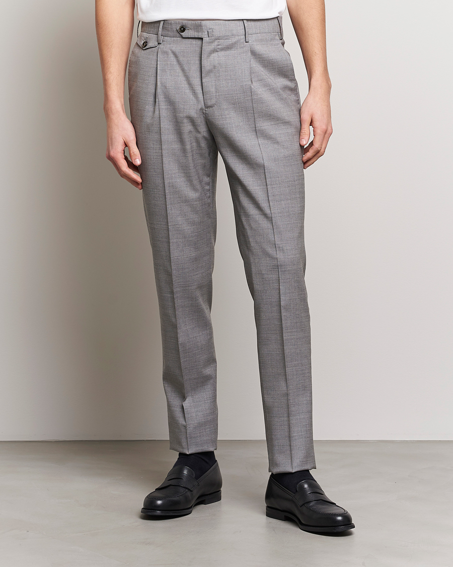 Herren | Hosen | PT01 | Gentleman Fit Wool Trousers Light Grey