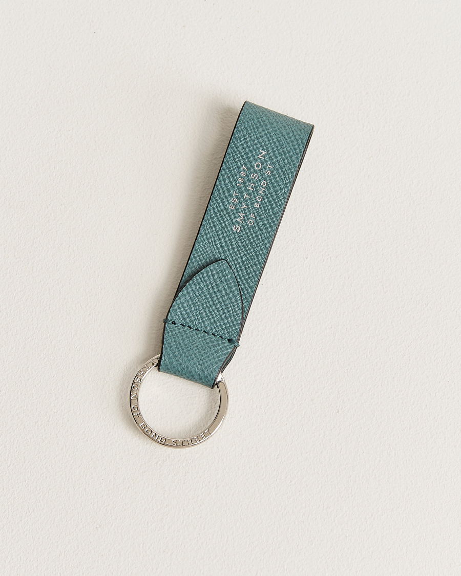 Herren | Schlüsselringe | Smythson | Panama Leather Keyring Dark Teal