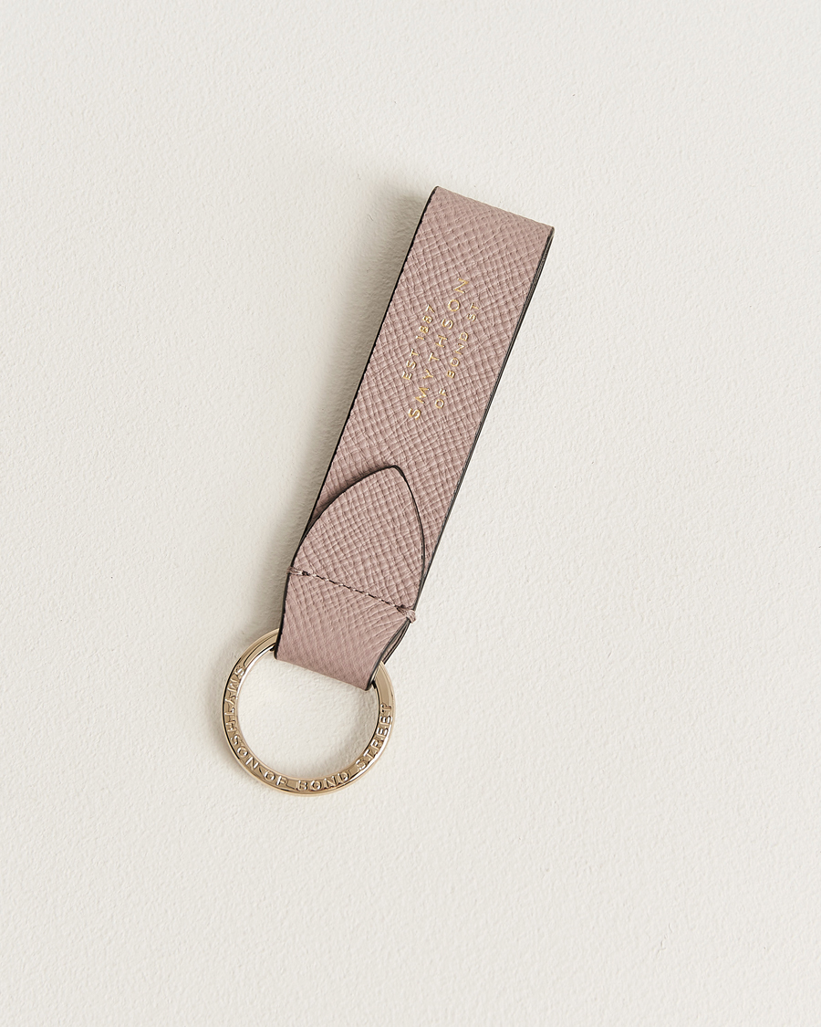 Herren | Schlüsselringe | Smythson | Panama Leather Keyring Taupe