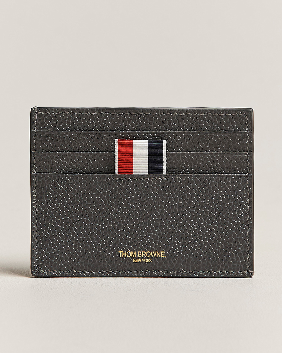 Herren | Thom Browne Pebble Grain Cardholder Dark Grey | Thom Browne | Pebble Grain Cardholder Dark Grey