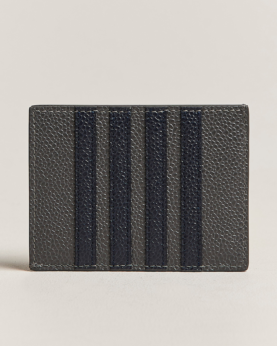 Herren | Thom Browne Pebble Grain Cardholder Dark Grey | Thom Browne | Pebble Grain Cardholder Dark Grey