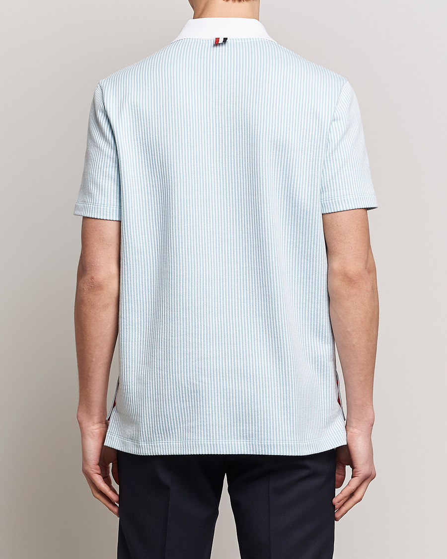 Herren | Poloshirts | Thom Browne | Short Sleeve Seersucker Polo Light Blue