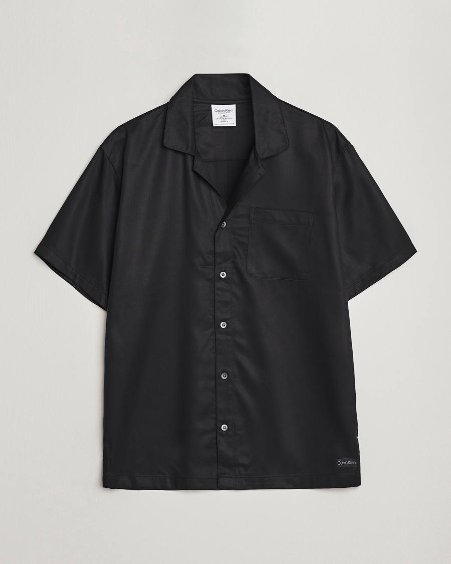 Herren | Hemden | Calvin Klein | Lyocell Short Sleeve Loungewear Shirt Black