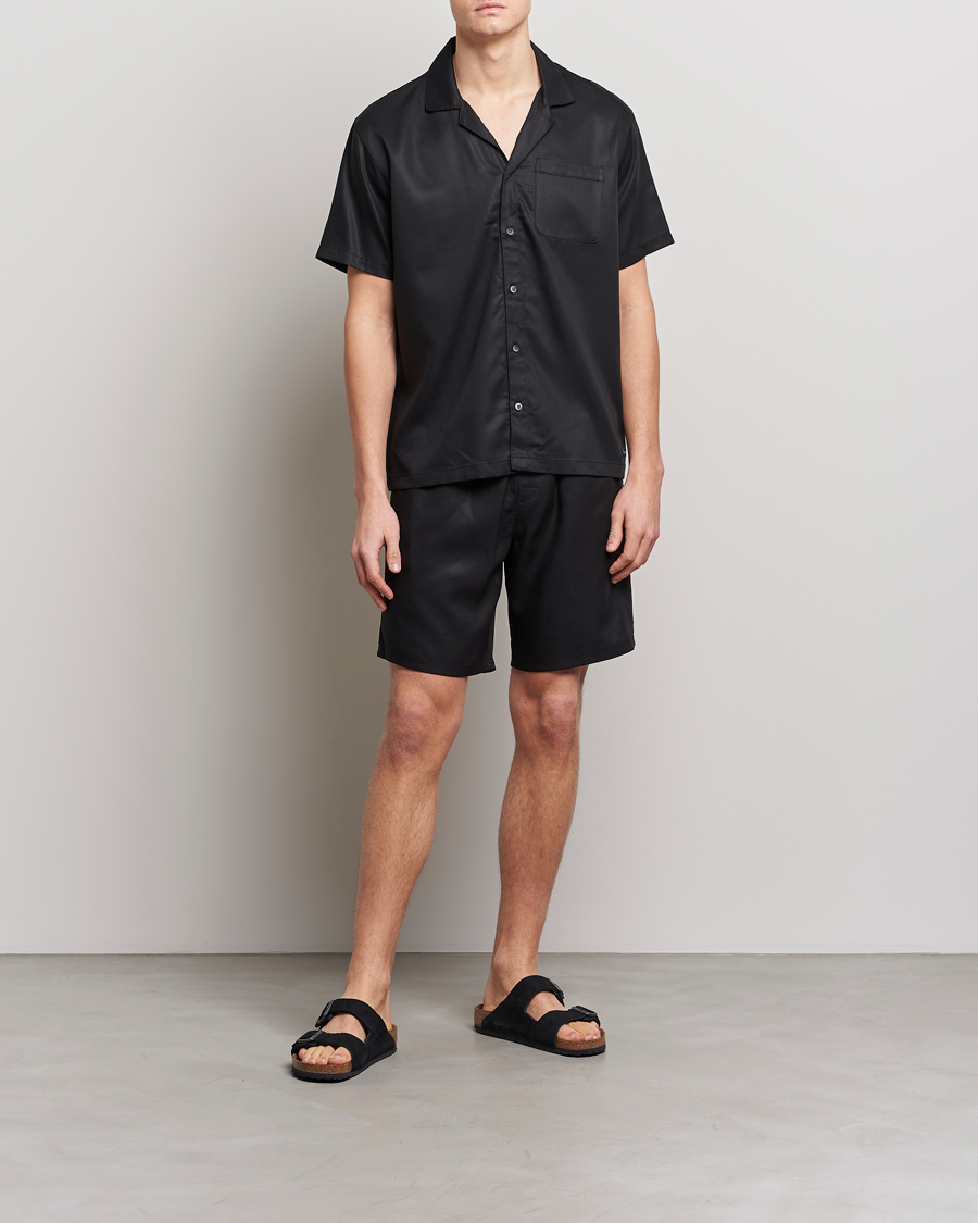 Herren | Hemden | Calvin Klein | Lyocell Short Sleeve Loungewear Shirt Black