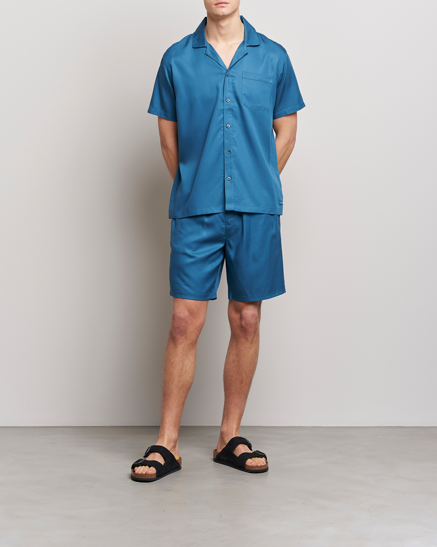 Herren | Hemden | Calvin Klein | Lyocell Short Sleeve Loungewear Shirt Midnight