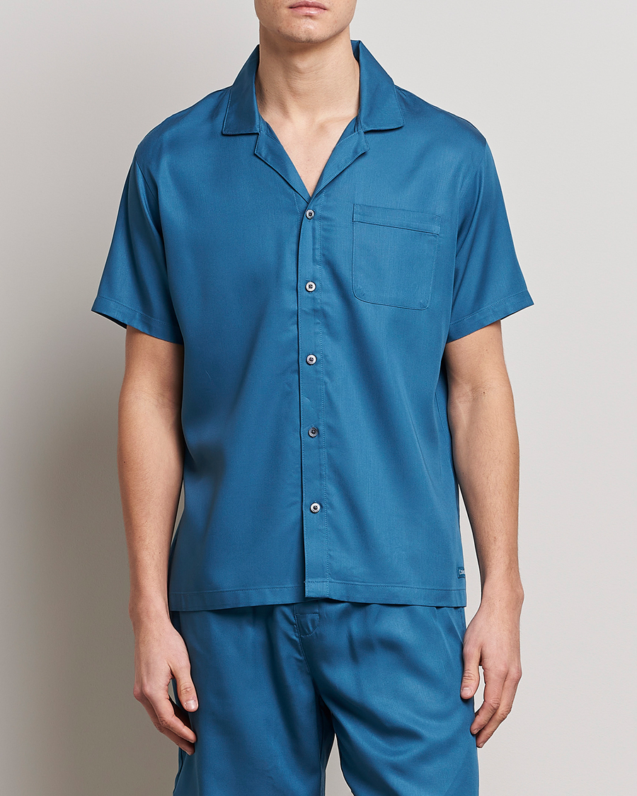 Herren | Hemden | Calvin Klein | Lyocell Short Sleeve Loungewear Shirt Midnight