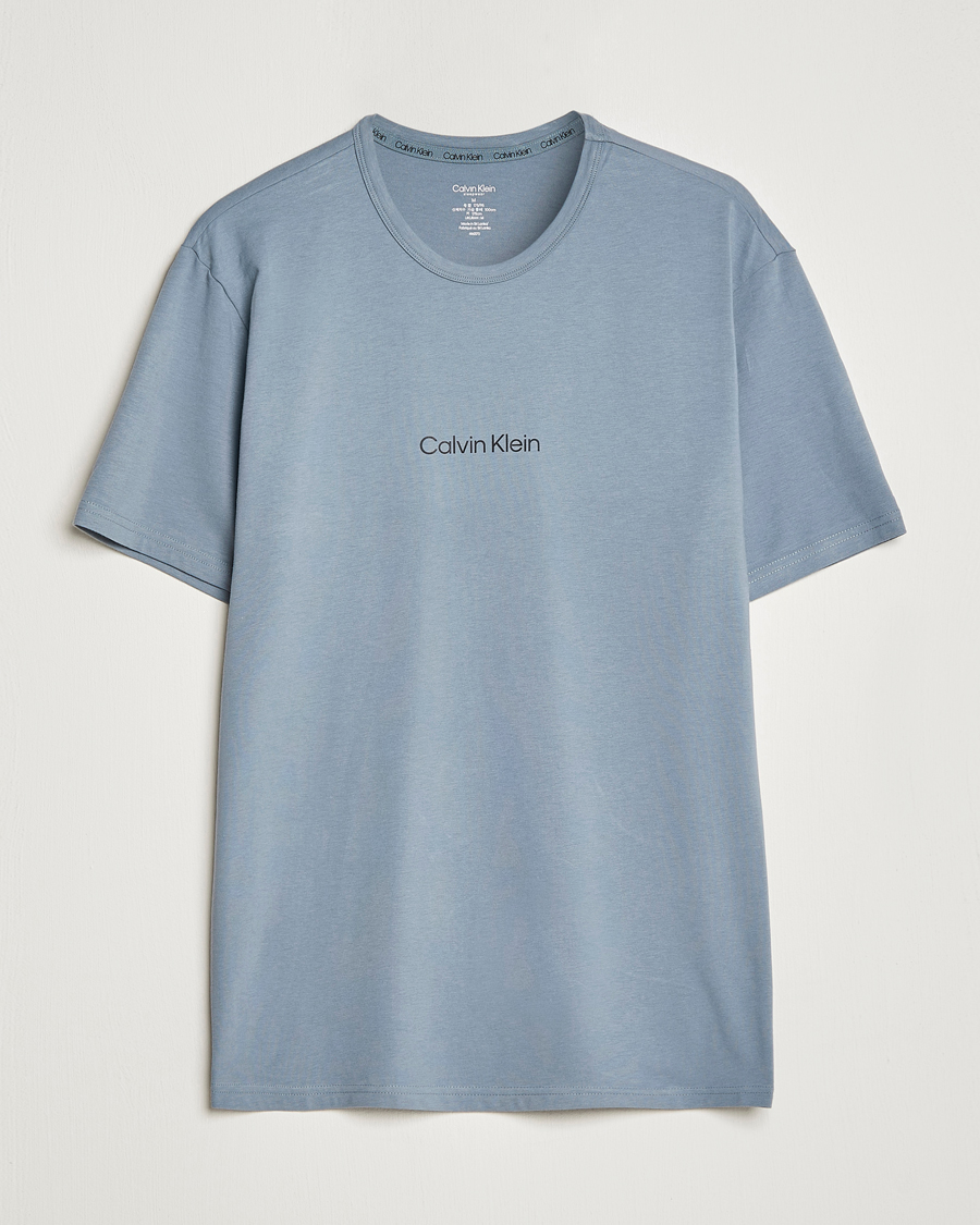 Herren | T-Shirts | Calvin Klein | Logo Crew Neck Loungewear T-Shirt Beloved Blue