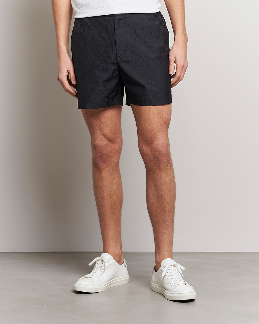 Herren | Badehosen | Calvin Klein | Tailored Monogram Swimshorts Black