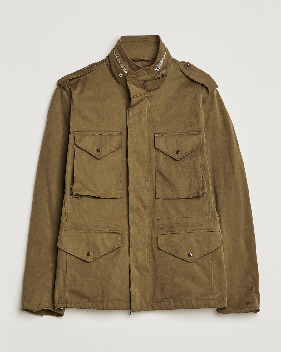 Herren | Jacken | Ten c | 9 oz OJJ Piece Dyed Short Field Jacket Olive