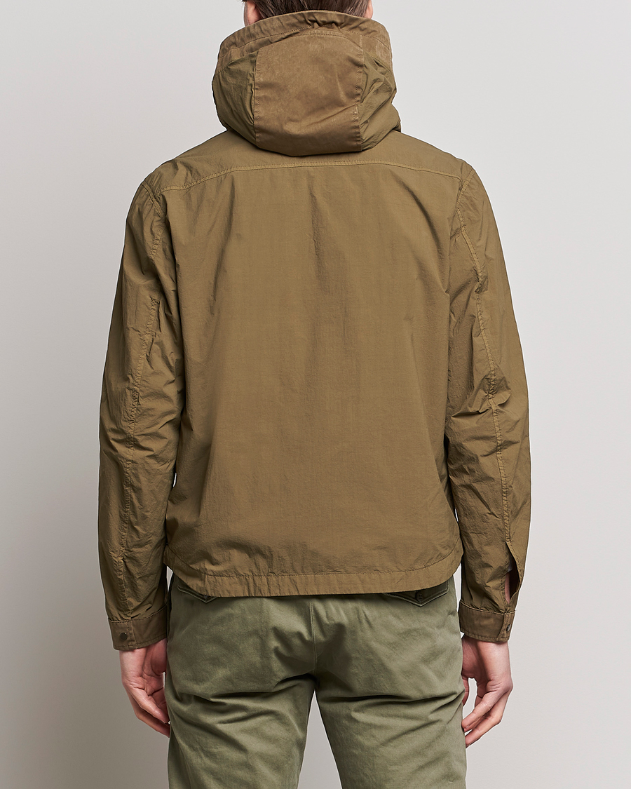Herren | Jacken | Ten c | Garment Dyed Nylon Hooded Jacket Olive