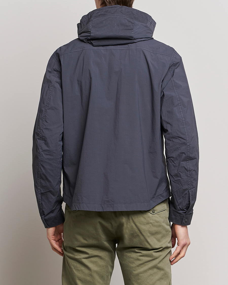 Herren | Jacken | Ten c | Garment Dyed Nylon Hooded Jacket Blue Grey